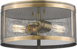 Z-Lite 331F12-NB Meshsmith Modern Natural Brass 12" Ceiling Light Fixture
