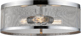 Z-Lite 331F18-CH Meshsmith Contemporary Chrome 18" Flush Mount Ceiling Light Fixture