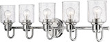Z-Lite 340-5V-CH Kinsley Chrome 5-Light Bathroom Vanity Light