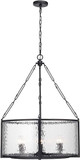 Z-Lite 346P26-MB Barrington Matte Black 26" Drum Lighting Pendant