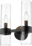 Z-Lite 4008-2S-MB Datus Contemporary Matte Black Exterior Lamp Sconce