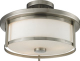 Z-Lite 412SF14 Savannah Brushed Nickel 13.75" Wide Flush Mount Lighting