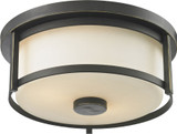 Z-Lite 413F11 Savannah Olde Bronze 5" Tall Flush Mount Light Fixture