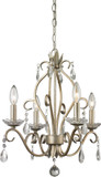 Z-Lite 424AS Princess Chandeliers Traditional Antique Silver 20.625" Tall Mini Hanging Chandelier
