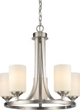 Z-Lite 435-5BN Bordeaux Brushed Nickel 5-Light Ceiling Chandelier