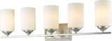 Z-Lite 435-5V-BN Bordeaux Brushed Nickel 5-Light Bath Lighting Sconce