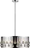 Z-Lite 453-24CH Oberon Chrome 24.5" Drum Pendant Light Fixture
