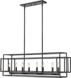 Z-Lite 454-44L-MB Titania Modern Matte Black 44" Island Light Fixture