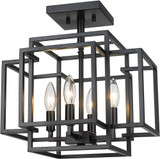 Z-Lite 454SF-MB Titania Contemporary Matte Black Ceiling Lighting Fixture