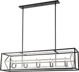 Z-Lite 457-10L-CH-MB Euclid Modern Chrome / Matte Black Island Lighting