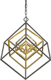 Z-Lite 457-3OBR-BRZ Euclid Contemporary Olde Brass + Bronze 23" Lighting Chandelier