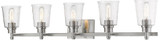 Z-Lite 464-5V-BN Bohin Modern Brushed Nickel 5-Light Bathroom Vanity Lighting