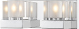 Z-Lite 467-2V-CH Fallon Chrome Halogen 2-Light Bath Lighting Fixture