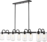 Z-Lite 471-8L-MB Delaney Modern Matte Black Kitchen Island Lighting