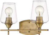 Z-Lite 473-2V-OBR Joliet Olde Brass 2-Light Bathroom Vanity Light