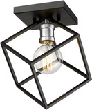 Z-Lite 478F-MB-BN Vertical Modern Matte Black / Brushed Nickel Ceiling Light Fixture