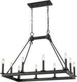 Z-Lite 482-10L-MB Barclay Matte Black Island Lighting