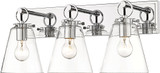 Z-Lite 483-3V-CH Harper Contemporary Chrome Mini Bathroom Sconce