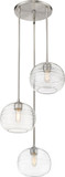 Z-Lite 486P10-3R-BN Harmony Brushed Nickel Multi Hanging Lamp