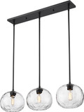 Z-Lite 490P10-3L-MB Chloe Contemporary Matte Black Multi Drop Ceiling Lighting