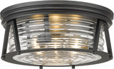 Z-Lite 491F3-MB Cape Harbor Modern Matte Black Ceiling Light