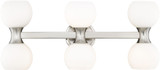 Z-Lite 494-6V-BN Artemis Contemporary Brushed Nickel 6-Light Bathroom Wall Sconce