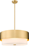 Z-Lite 495P24-MGLD Counterpoint Contemporary Modern Gold 24" Drum Hanging Pendant Light