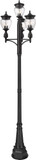 Z-Lite 5016PHMR-4-564P-BK Davina Black Outdoor Lighting Post Light