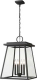 Z-Lite 521CHXL-BK Broughton Black 16" Outdoor Pendant Light Fixture