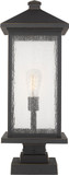 Z-Lite 531PHBXLS-SQPM-ORB Portland Oil Rubbed Bronze Exterior Pier Mount