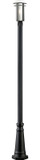 Z-Lite 549PHMR-519P-BK Abbey Black 10" Wide Exterior Lighting Post Light