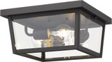 Z-Lite 568F-BK Beacon Black Outdoor Flush Mount Lighting