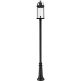 Z-Lite 569PHXL-511P-BK Roundhouse Black Exterior Post Light Fixture