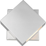 Z-Lite 573S-SL-LED Quadrate Contemporary Silver LED Outdoor 9" Sconce Lighting