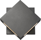 Z-Lite 572S-BK-LED Quadrate Modern Black LED Exterior 9" Wall Light Sconce