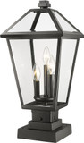Z-Lite 579PHBS-SQPM-BK Talbot Traditional Black Exterior Pier Mount