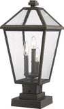 Z-Lite 579PHBS-SQPM-ORB Talbot Traditional Rubbed Bronze Outdoor Pier Mount