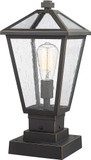 Z-Lite 579PHMS-SQPM-ORB Talbot Traditional Rubbed Bronze Outdoor Pier Mount