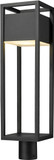Z-Lite 585PHBR-BK-LED Barwick Contemporary Black LED Exterior Lighting Post Light