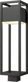 Z-Lite 585PHBS-BK-LED Barwick Contemporary Black LED Exterior Post Lighting Fixture