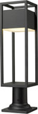 Z-Lite 585PHMR-533PM-BK-LED Barwick Contemporary Black LED Exterior Pier Mount