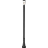 Z-Lite 591PHM-519P-BK Helix Contemporary Black Pole Lighting Fixture