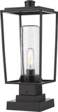 Z-Lite 594PHMS-SQPM-BK Sheridan Contemporary Black Exterior Post Light Fixture