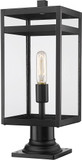Z-Lite 596PHMR-533PM-BK Nuri Modern Black Exterior Post Lamp