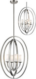Z-Lite 6004-4L-BN Ashling Modern Brushed Nickel 19" Hanging Pendant Light