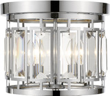 Z-Lite 6007F-CH Mersesse Chrome Flush Ceiling Light Fixture