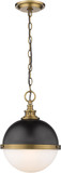 Z-Lite 619MP-MB-FB Peyton Modern Matte Black & Factory Bronze Mini Pendant Lamp
