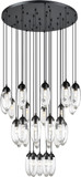 Z-Lite 651P-27R-MB Arden Modern Matte Black 36" Multi Drop Ceiling Lighting