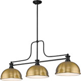 Z-Lite 725-3MB-D12HBR Melange Matte Black Kitchen Island Lighting