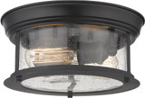 Z-Lite 727F10-MB Sonna Contemporary Matte Black Flush Ceiling Light Fixture